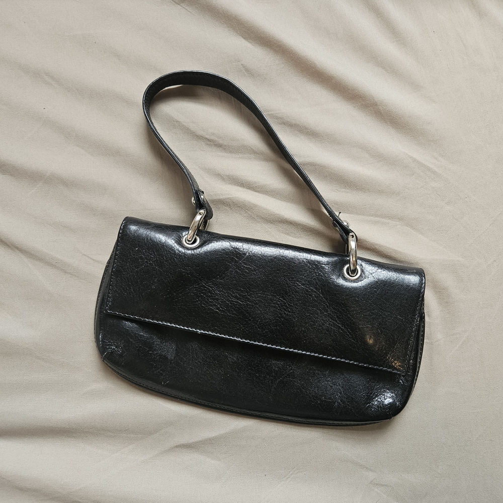 Vintage HOBO Black Leather Mini Purse